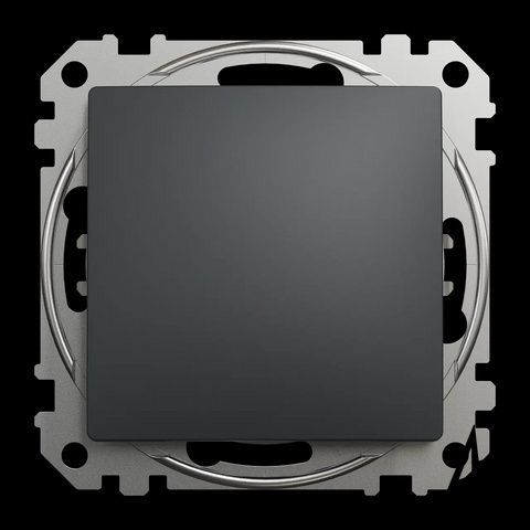 Переключатель перекрестный 1-клавишный Schneider Electric SDD114107 Sedna Design черный пластик фото