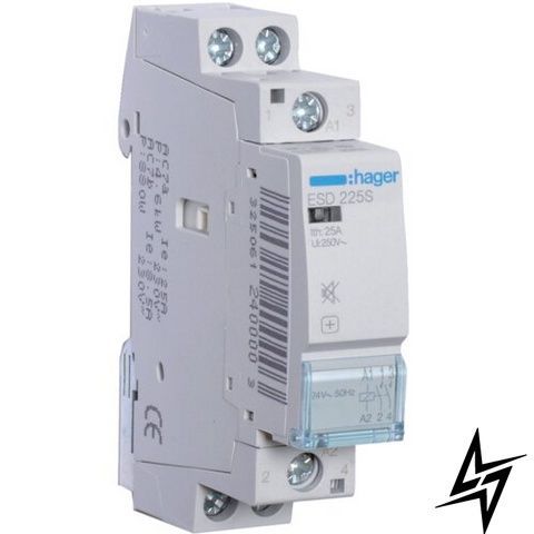 Модульный контактор Hager ESD225S ESDS 25 А, 24 В, 2НО ESD225S фото