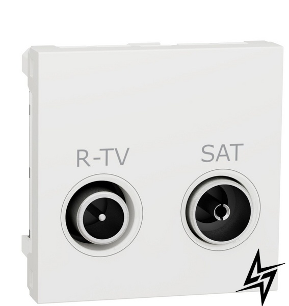 Концевая розетка NU345518 R-TV SAT 2М белая Unica New Schneider Electric фото