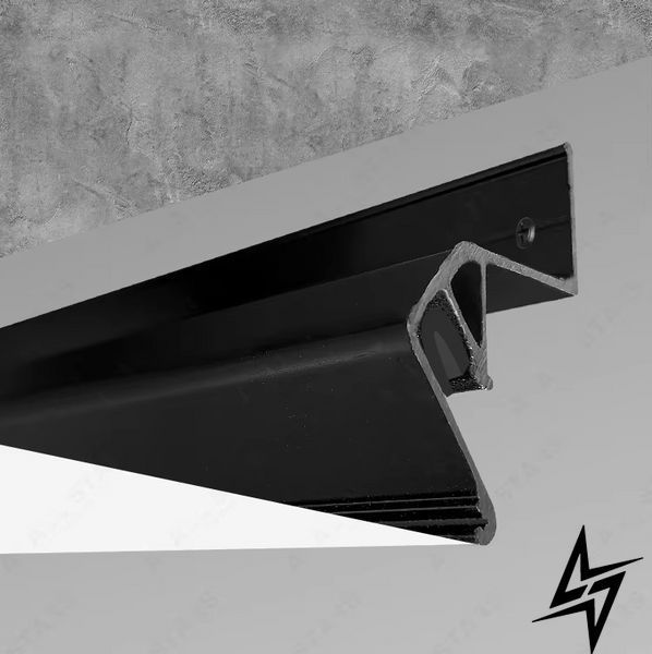 LED профіль для натяжної стелі Kloodi KLP NAT3042_3 BK чорний, 3 м KLP NAT3042_3 BK фото