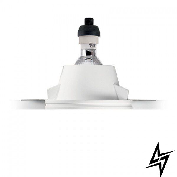 Гипсовый светильник точечный врезной 150130 Samba Fi1 Round Medium Ideal Lux  фото в живую, фото в дизайне интерьера