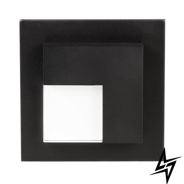 Настенный светильник Ledix Timo с рамкой 07-221-61 врезной Черный 5900K ЛЕД LED10722161 фото в живую, фото в дизайне интерьера
