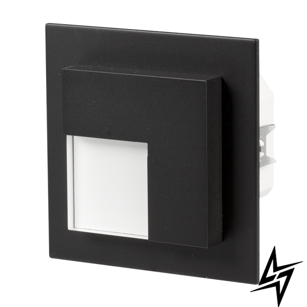 Настенный светильник Ledix Timo с рамкой 07-221-61 врезной Черный 5900K ЛЕД LED10722161 фото в живую, фото в дизайне интерьера