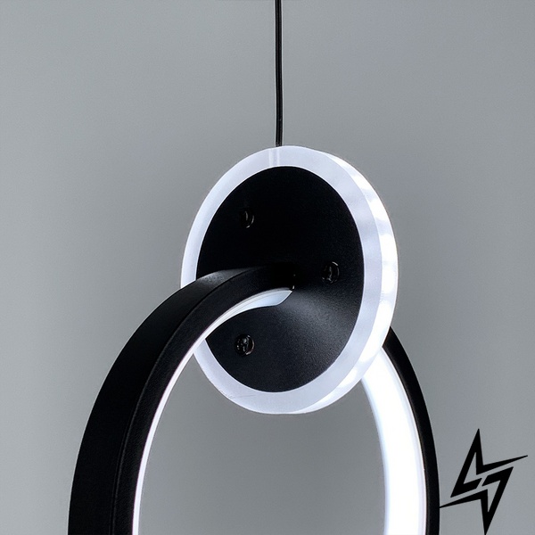 Подвесной светильник в стиле hi-tech LE26191 LED 9W 4000K 23x18см Черный DE 2C/1 LED фото в живую, фото в дизайне интерьера