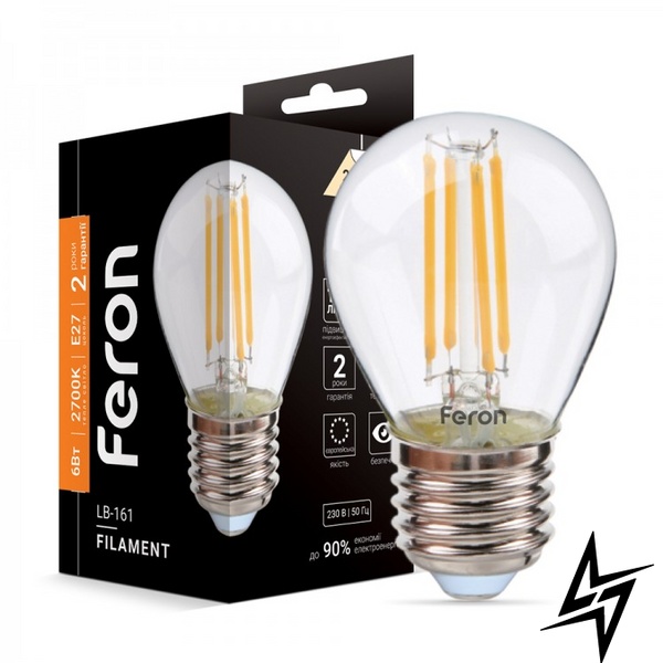 LED лампа Feron 40078 Filament E27 6W 2700K 4,5x7,5 см фото