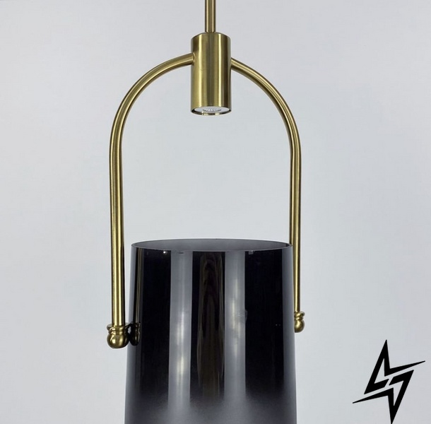 Подвесной декоративный светильник со встроенным светодиодным элементом LE26241 LED 3W 3500K 20x53см Латунь/Черный J 1805-1 фото в живую, фото в дизайне интерьера