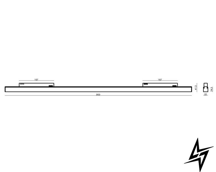 Светильник линейний 36W 120&deg; Osram2835 2880LM 3000К ALMG-M07 36W 3K BK ALMG-M07 36W 3K BK фото