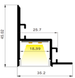 LED-профіль ALUMLED врізний кутовий з розсіювачем 3м LD35451_3 LD35451_3 - зображення 3