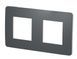 2-постовая рамка Schneider Electric NU280421 Unica Studio Color, серая, матовая, пластик NU280421 - изображение 3