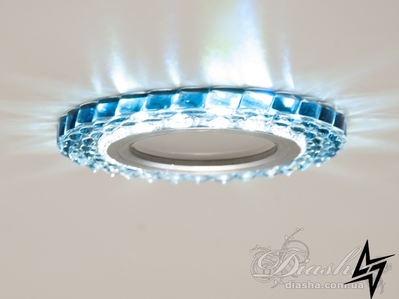 Світильник із вбудованим світлодіодним підсвічуванням D23-31638 Синій 2235S-BK фото наживо, фото в дизайні інтер'єру