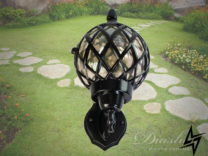 Светильник садово-парковый D23-31122 Черный DJ070-S-W1 BK фото в живую, фото в дизайне экстерьера