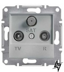 Розетка TV-R-SAT оконечная без рамки алюминий Schneider Electric Asfora EPH3500161 фото
