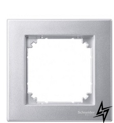 Рамка 1-пост M-Plan алюминий Schneider Electric Merten MTN486160 фото