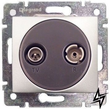 770133 Valena Розетка TV-FM оконечная 862 МГц 10дБ алюминий Legrand фото