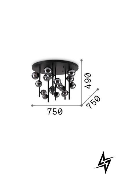 Люстра Ideal Lux Perlage 328386 черная 18&times;G9 328386 фото