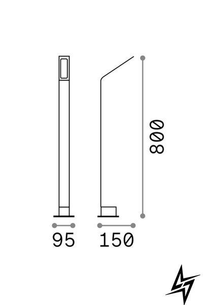 Уличный столбик Ideal Lux Agos 326740 коричневый 4000 K IP54 326740 фото