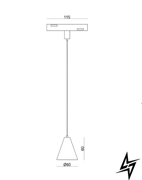 Світильник підвісний 5W 60&deg; Osram5050 350LM 3000К ALMG-M15 3K BK/GD ALMG-M15 3K BK/GD фото