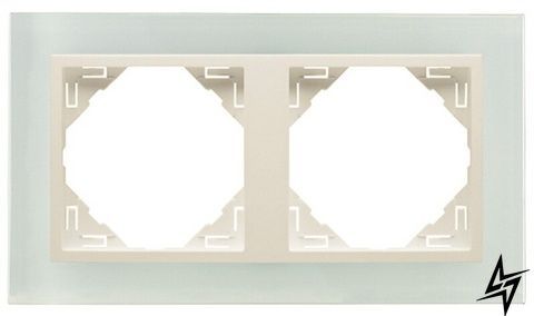 2-местная рамка Efapel 90920 TCP Logus 90 Crystal, прозрачный глянец, стекло фото