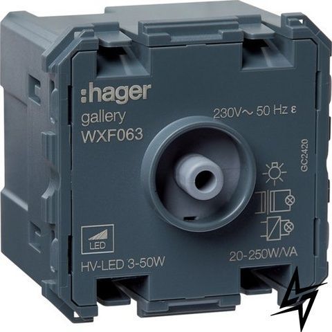 Механізм димера нажимний 250Вт Lumina Gallery Hager WXF063 фото