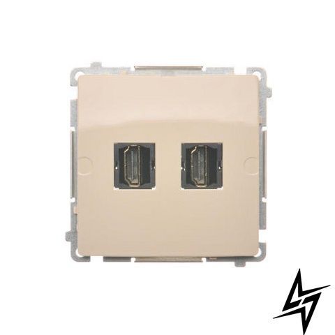 Розетка HDMI 2-на бежевый Simon Basic BMGHDMI2.01/12 фото