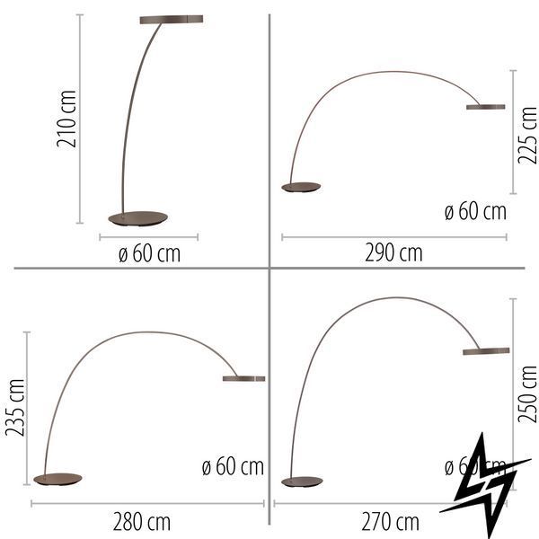 Торшер Paul Neuhaus Pure Clipse-Bow 562-34 LED 20W 1100Lm 2200-5000K Бронза фото