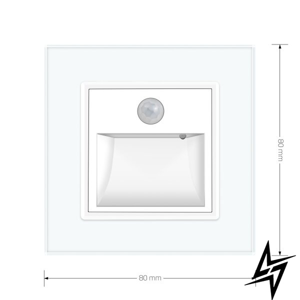 Светильник для лестниц подсветка пола с датчиком движения Livolo белый стекло (722800511) фото