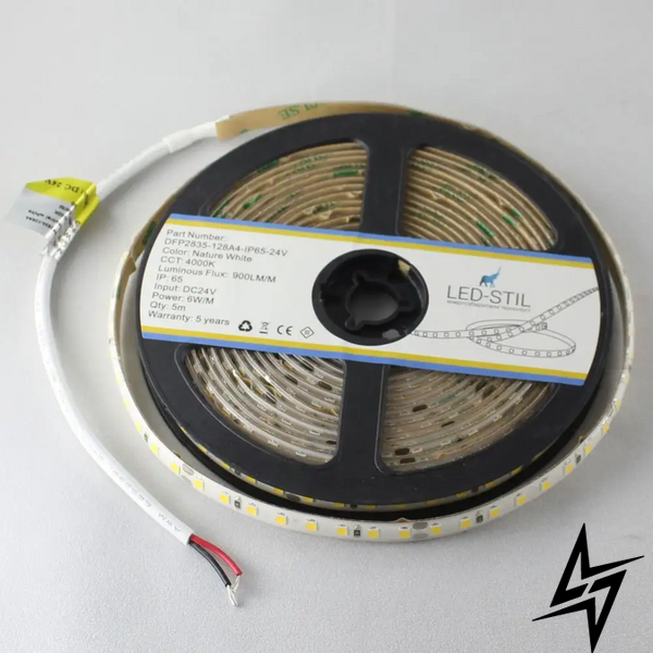 LED лента LED-STIL 4000K, 6 W, 2835, 128 шт, IP65, 24V, 900LM DFP2835-128A4-IP65-24V фото