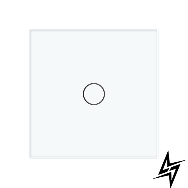 Розумний сенсорний прохідний/перехресний ZigBee вимикач 1 сенсор Livolo білий скло (VL-C7FC1SZ-2WP) фото