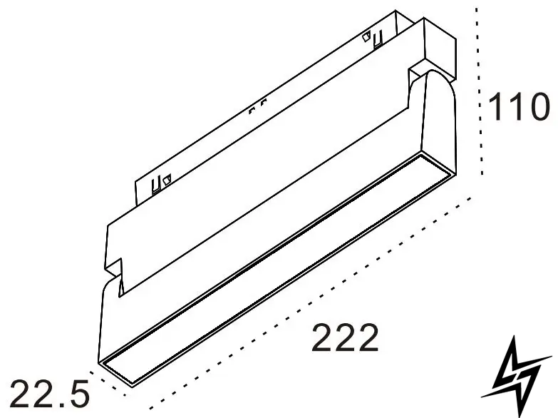 Світильник ALUMLED 12W 120&deg; Osram3030 960LM 3000К ALMG-S104 12W 3K BK ALMG-S104 12W 3K BK фото