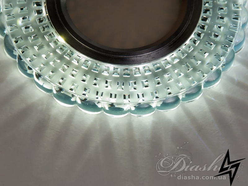 Хрустальный точечный светильник D23-31696 Прозрачный 7861R фото в живую, фото в дизайне интерьера