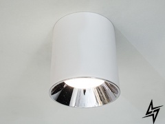 Накладной точечный светильник D23-31590 Хром 116R-110-WH+SL фото в живую, фото в дизайне интерьера