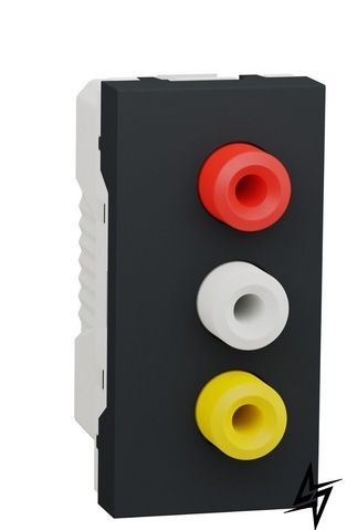 Аудіорозетка Schneider Electric NU343154 Unica New, антрацит, матова, IP20 фото