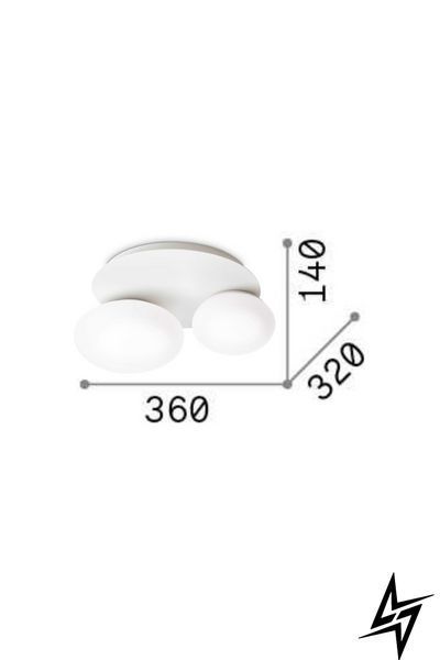 Потолочный светильник Ideal Lux Ninfea 306957 белый 2&times;GX53 306957 фото