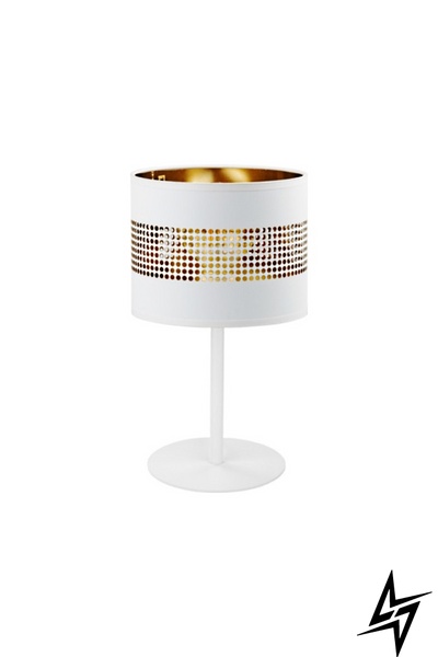 Декоративная настольная лампа TK Lighting Tago White 5056 29954 фото в живую, фото в дизайне интерьера