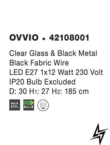 Підвісний світильник Nova luce Ovvio 42108001  фото наживо, фото в дизайні інтер'єру