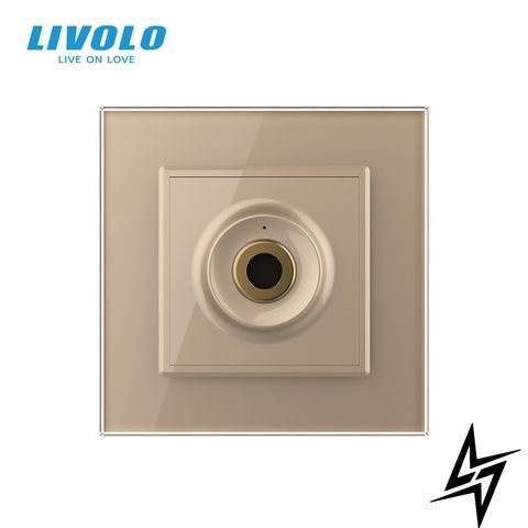 Бездотиковий вимикач 1 сенсор Livolo золотий Sense (VL-C7FCU1-2AP) фото