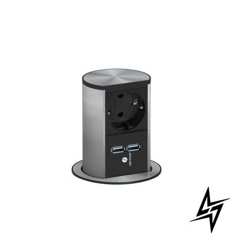 Выдвижная розеточный блок Elevator 1xSchuko розетка + 2xUSB для зарядки BACHMANN 928.017 фото