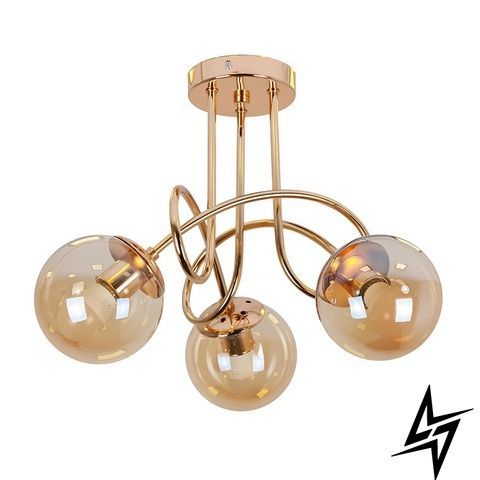 Люстра Levistella 7529903-3 GOLD+BR LVS4726 на 3 лампы E27 H 33 см 7529903-3 GOLD+BR фото