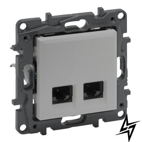 Комп'ютерна розетка RJ45 Legrand 863362 Niloe Step, алюміній, RJ45 FTP, IP20 863362 фото