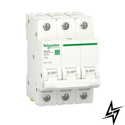 Автоматичний вимикач Schneider Electric R9F12363 Resi9, 3P, 63 А, C, 6 кА фото