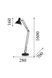 Торшер Ideal Lux Wally PT1 Total Black 265292 на 1 лампу E27, черный, 160 &times; 28 &times; 70 см - изображение 3