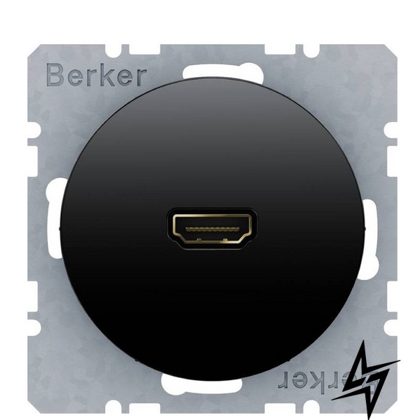 HDMI розетка R.x 3315422045 (черная) Berker фото