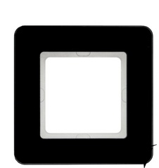 Одномісна рамка Q.7 10116076 (скло / чорний) Berker фото