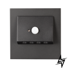 Настінний світильник Ledix Navi з рамкою 11-212-62 врізний Чорний 3100K 14V з датчиком LED LED11121262 фото наживо, фото в дизайні інтер'єру