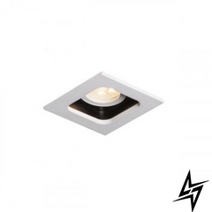 Врезной точечный светильник Mistic miniQUAD MR16 матовый белый/черный 5355560  фото в живую, фото в дизайне интерьера