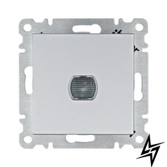 Світлорегулятор (димер) натискний срібло 60-300Вт Lumina Hager WL4032 фото