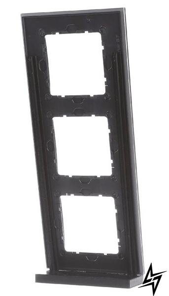 Трехместная вертикальная рамка B.7 10133606 (нержавеющая сталь/антрацит) Berker фото
