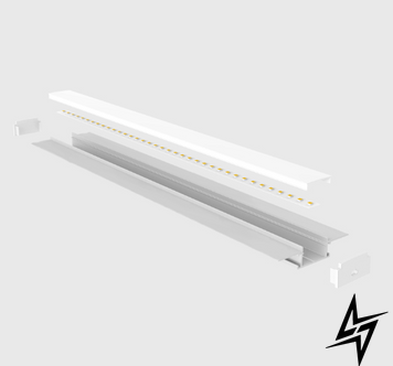 LED-профіль врізний ALUMLED з розсіювачем 2м LP62141_2 фото