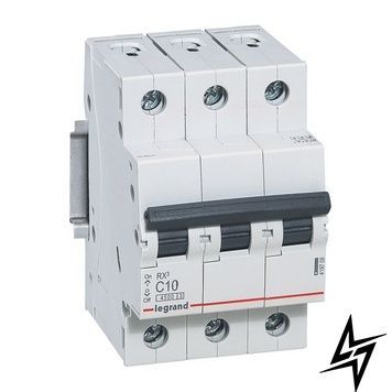 Автоматический выключатель Legrand 419706 RX3 3P 10A C 4,5kA фото