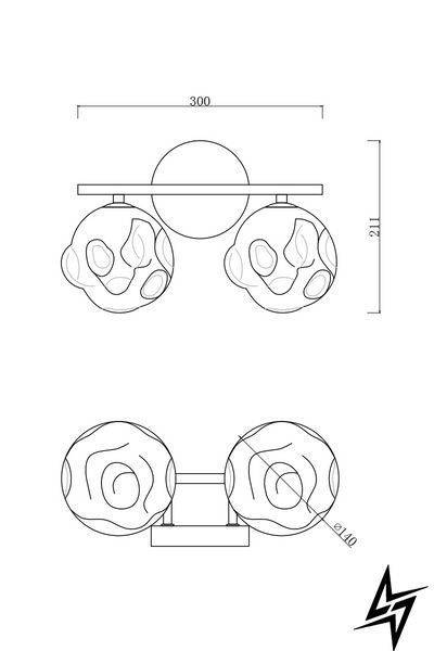 Настенное бра Laguna Lighting 28661-02 черное 2&times;G9 28661-02 фото